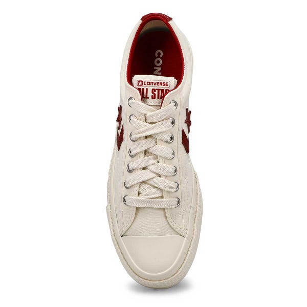 Women's Star Player 76 Lace Up Sneaker - Egret/Park Red