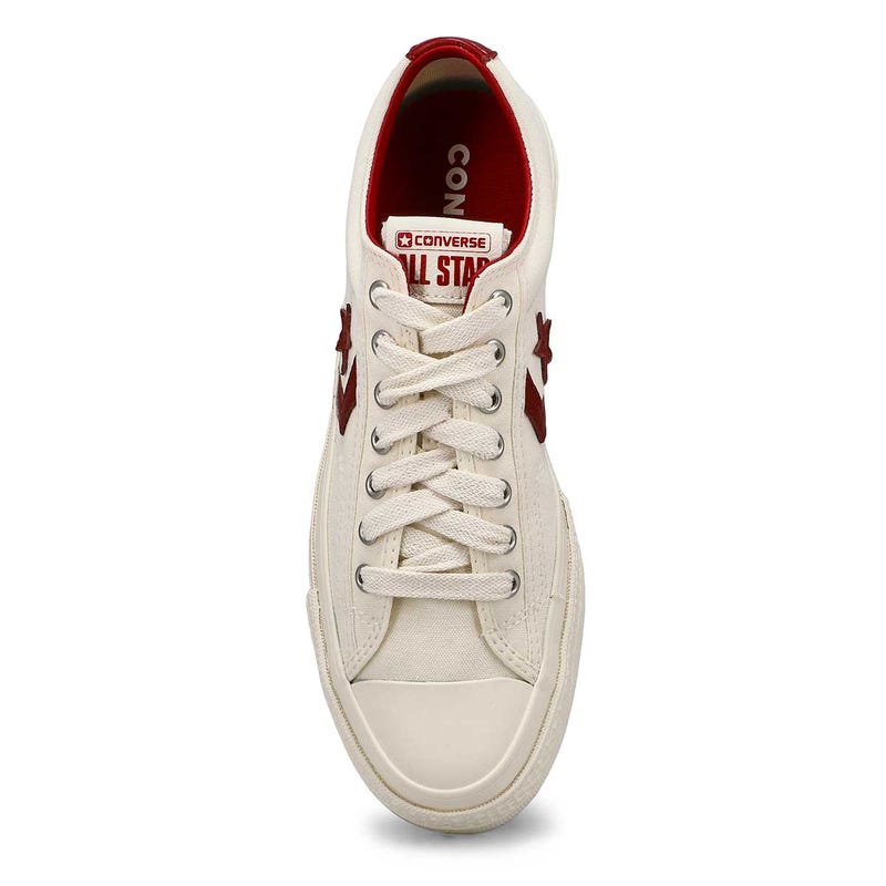 Women's Star Player 76 Lace Up Sneaker - Egret/Park Red