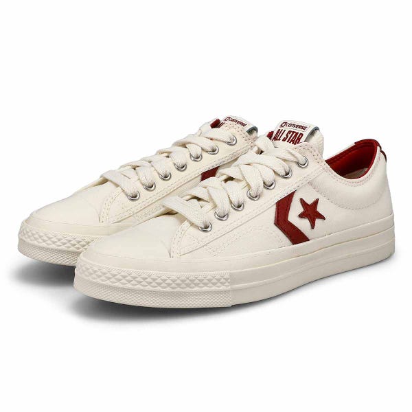 Women's Star Player 76 Lace Up Sneaker - Egret/Park Red