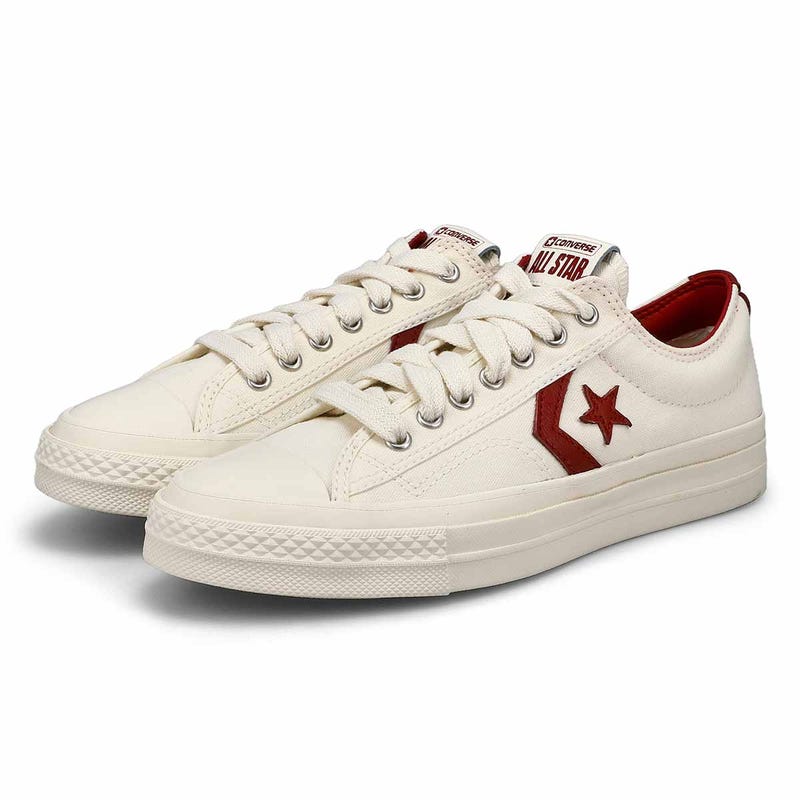 Women's Star Player 76 Lace Up Sneaker - Egret/Park Red