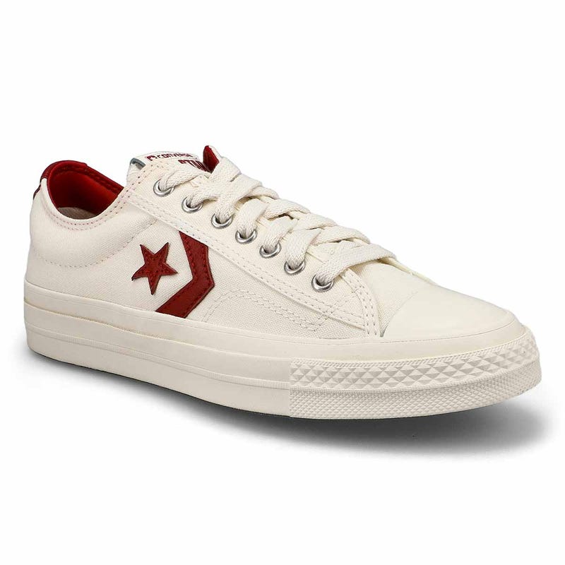 Women's Star Player 76 Lace Up Sneaker - Egret/Park Red