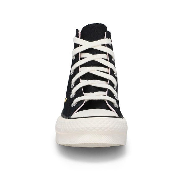 Girls'  Chuck Taylor All Star Eva Lift Hi Sneaker - Black/Vintage White/Egret