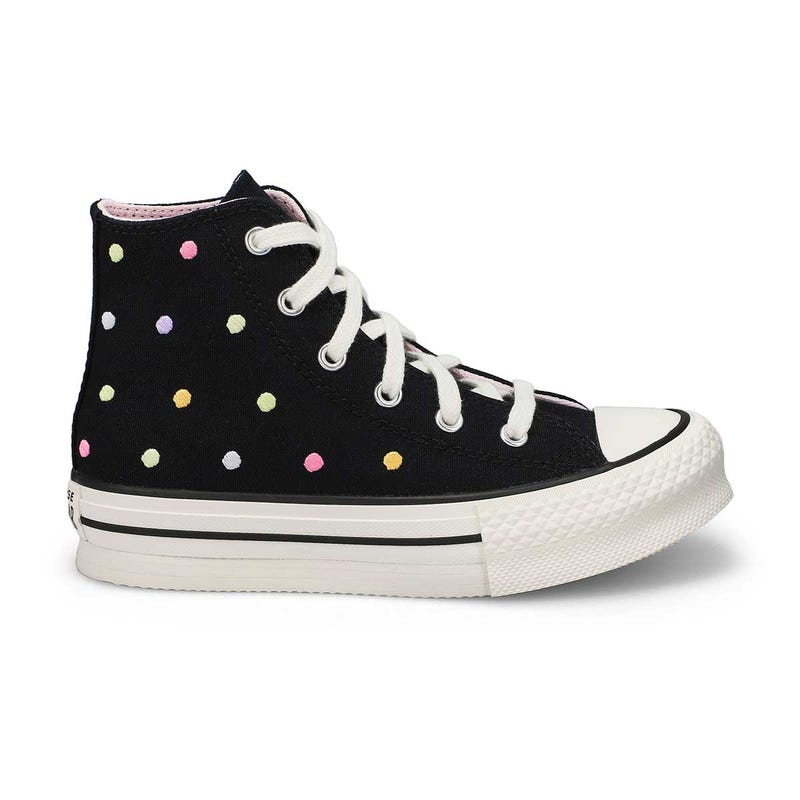 Girls'  Chuck Taylor All Star Eva Lift Hi Sneaker - Black/Vintage White/Egret