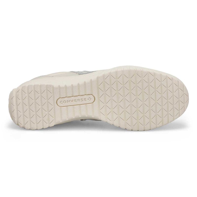 Women's Run Star Trainer-Mono Leather Lace Up Sneaker - Egret/ Gold