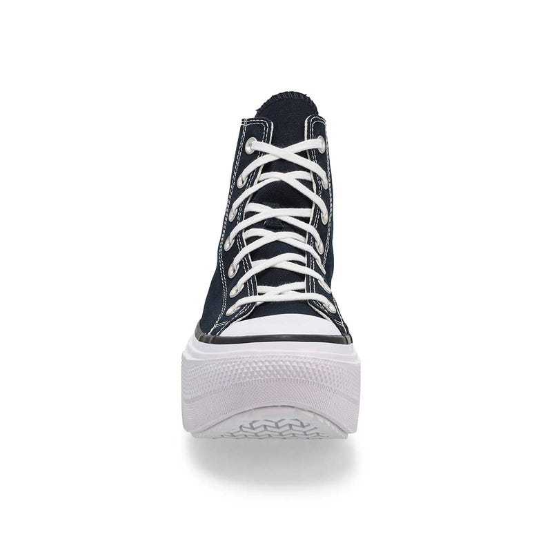 Women's CTAS Lift Double Stack Hi Top Sneaker - Black/White