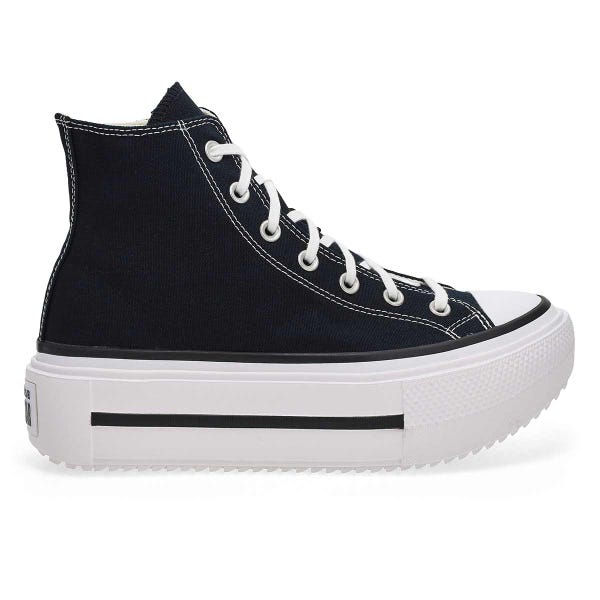 Women's CTAS Lift Double Stack Hi Top Sneaker - Black/White