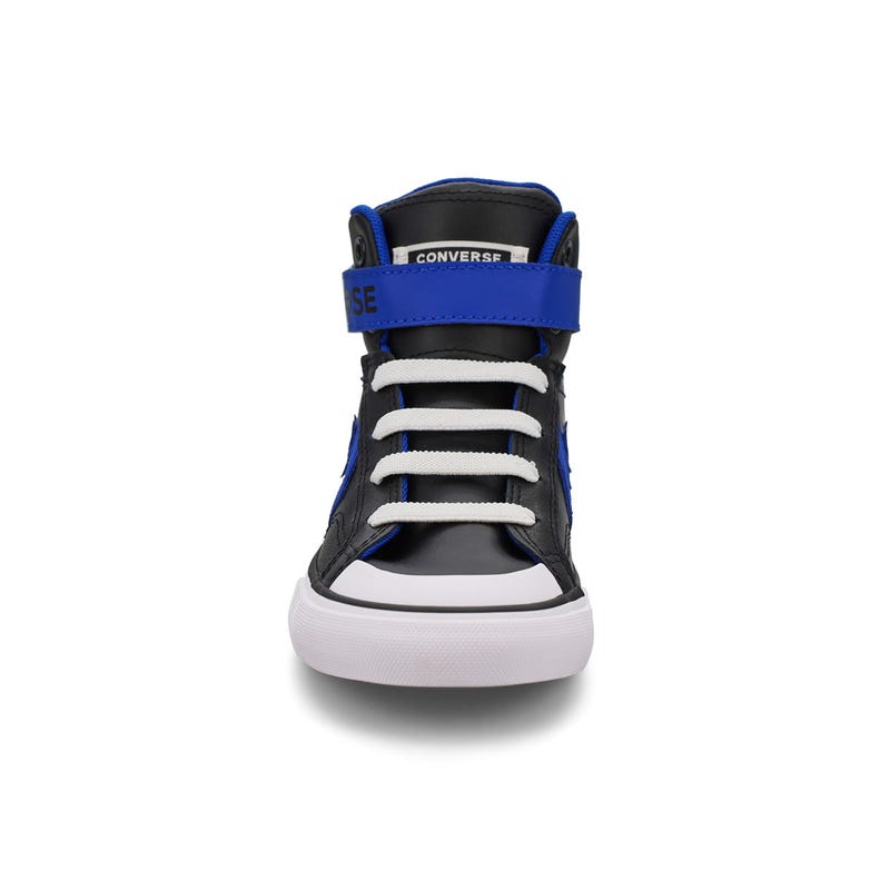 Boys'  Chuck Taylor All Star Pro Blaze Strap Leather Easy On Sneaker -  Black/Blue/White