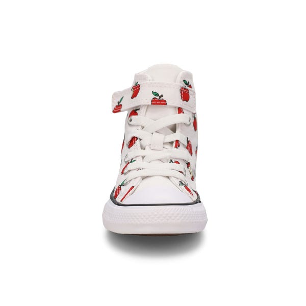 Girls'  Chuck Taylor All Star Checkered Accents Easy On Sneaker - Light Dune/Egret/Red