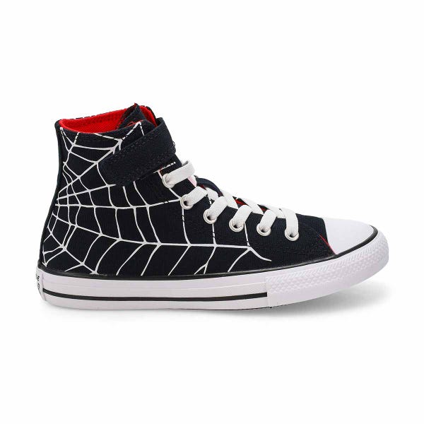 Kids'  Chuck Taylor All Star Spiderweb High Top Sneaker - Black/White/Red