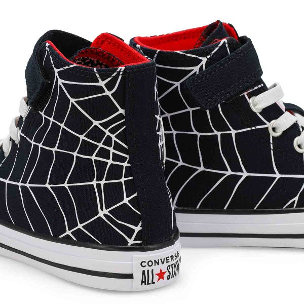 Kids'  Chuck Taylor All Star Spiderweb High Top Sneaker - Black/White/Red