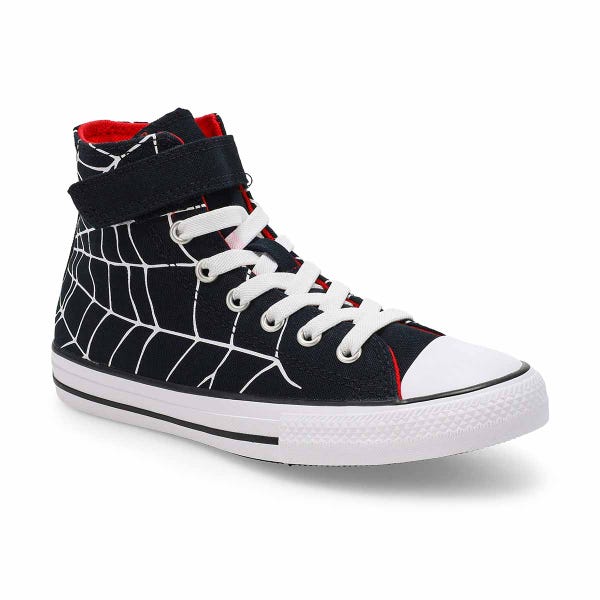 Kids'  Chuck Taylor All Star Spiderweb High Top Sneaker - Black/White/Red