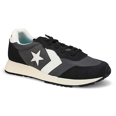 Lds Omega Trainer Lace Up Sneaker - Black/Dark Matter/White Suede