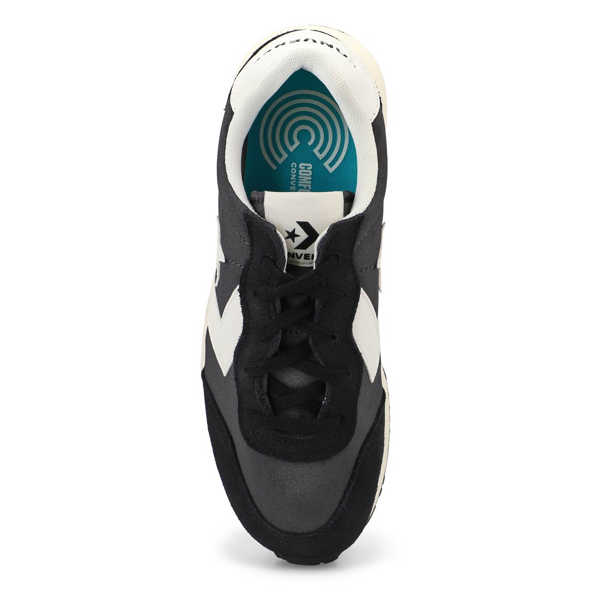 Women's Omega Trainer Lace Up Sneaker - Black/Dark Matter/White Suede