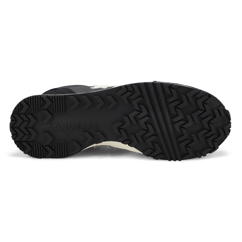 Baskets à lacets OMEGA TRAINER, noir/matière noire/suède blanc, femmes