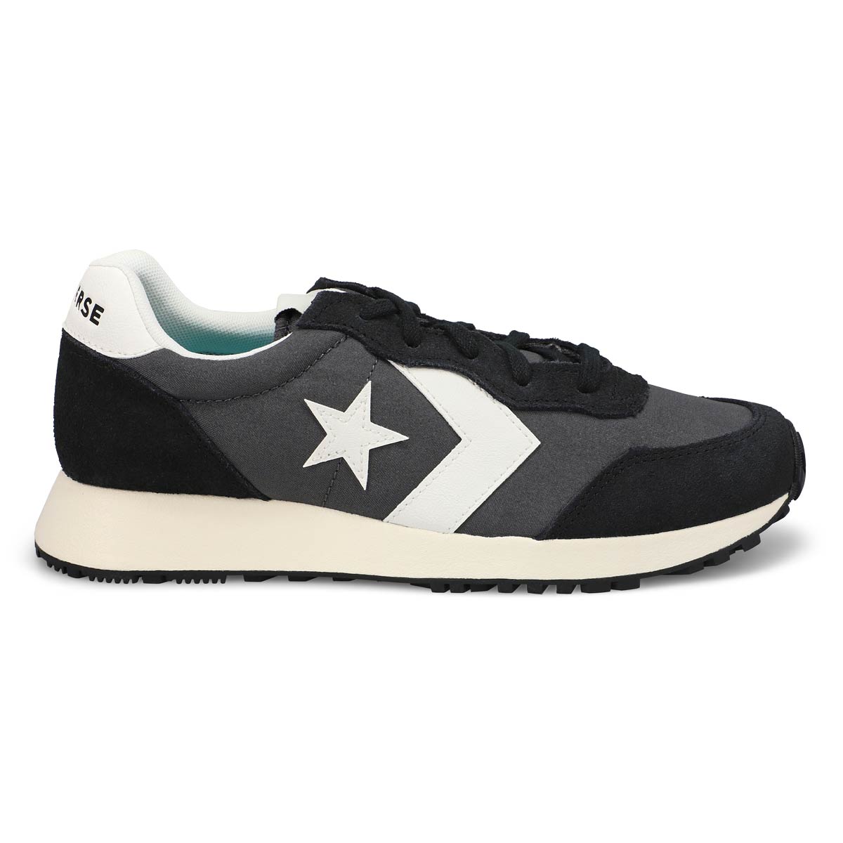 Women's Omega Trainer Lace Up Sneaker - Black/Dark Matter/White Suede