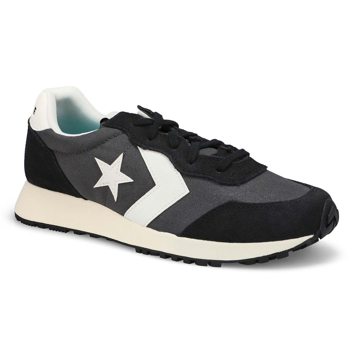 Women's Omega Trainer Lace Up Sneaker - Black/Dark Matter/White Suede