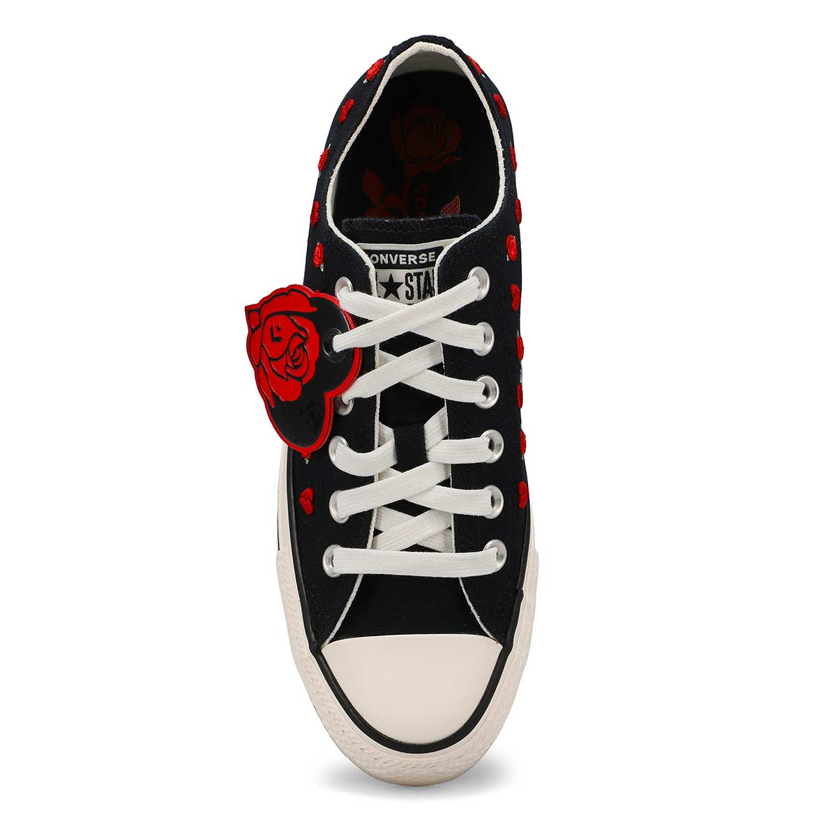 Women's Chuck Taylor All Star Love me, Love Me Not Sneaker - Black/Red/Egret