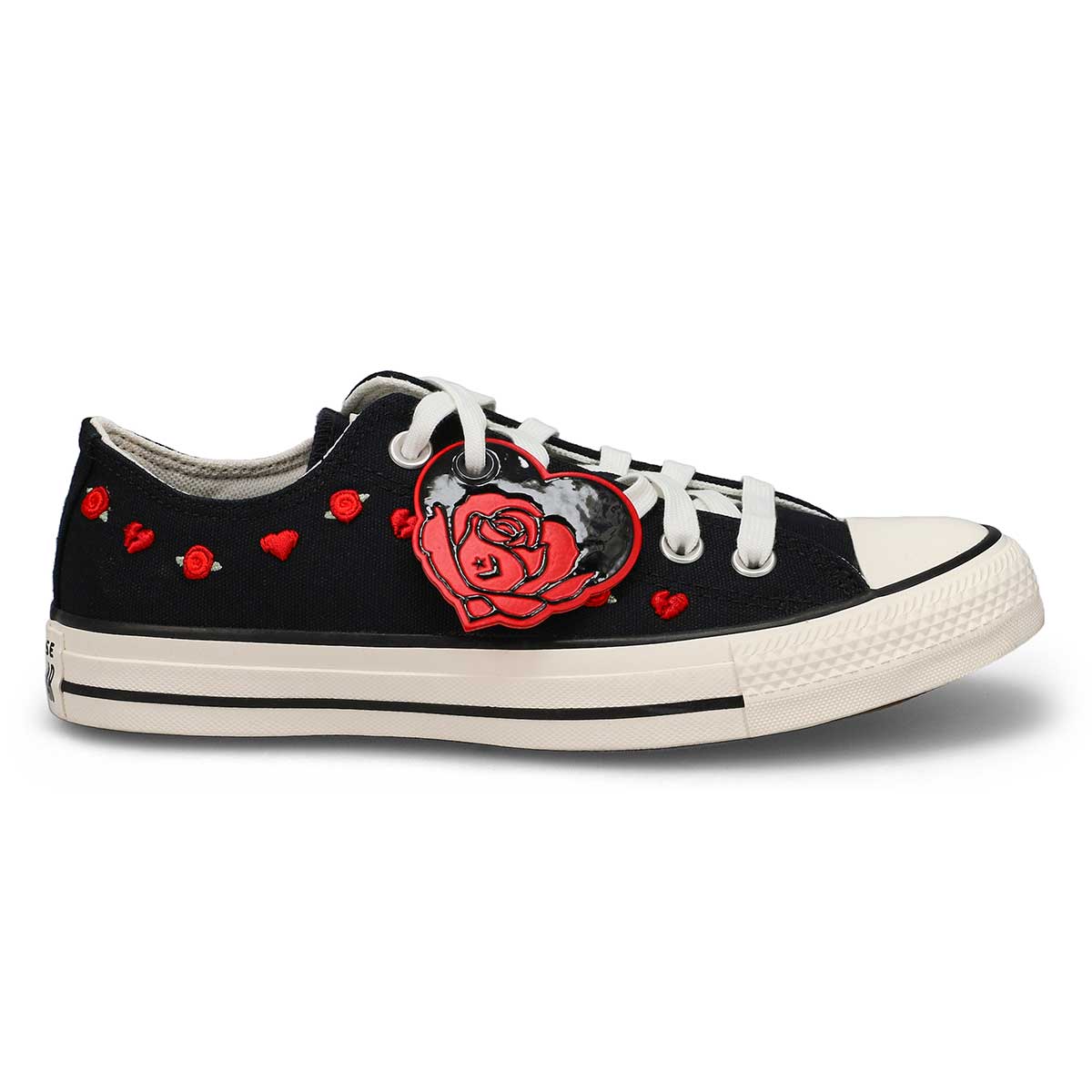 Women's Chuck Taylor All Star Love me, Love Me Not Sneaker - Black/Red/Egret