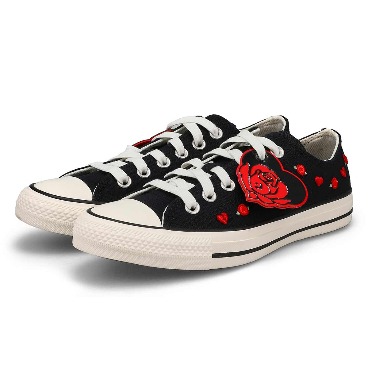 Women's Chuck Taylor All Star Love me, Love Me Not Sneaker - Black/Red/Egret