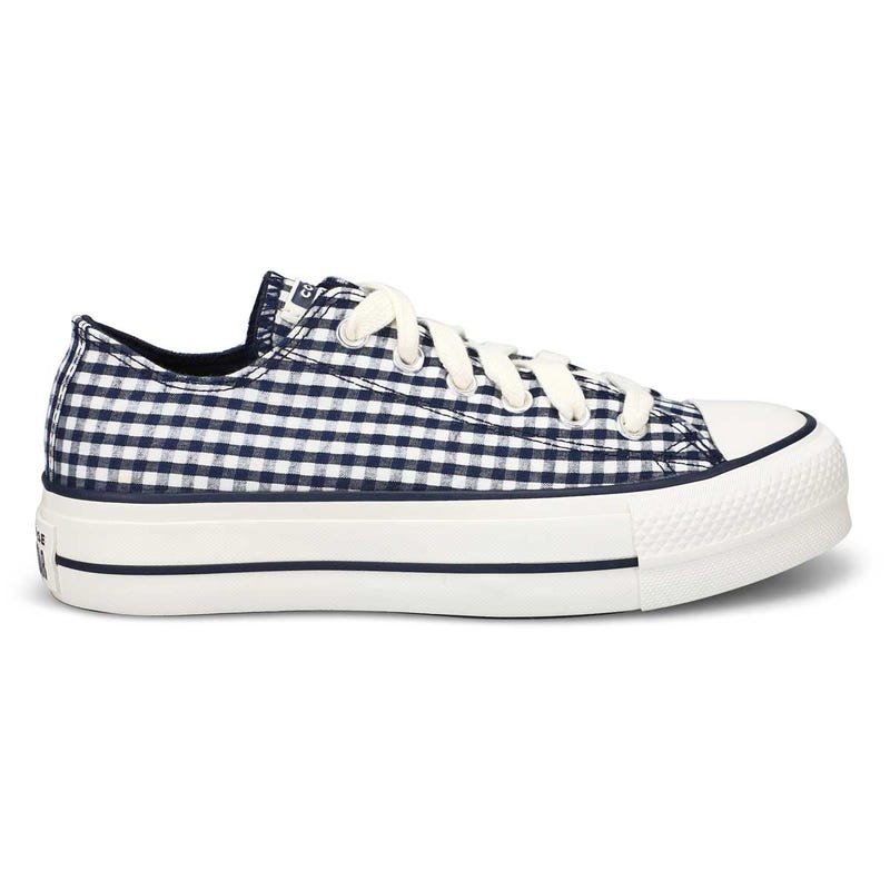 Women's Chuck Taylor All Star Lift Plaid Platform Sneaker - Obsidian/ White