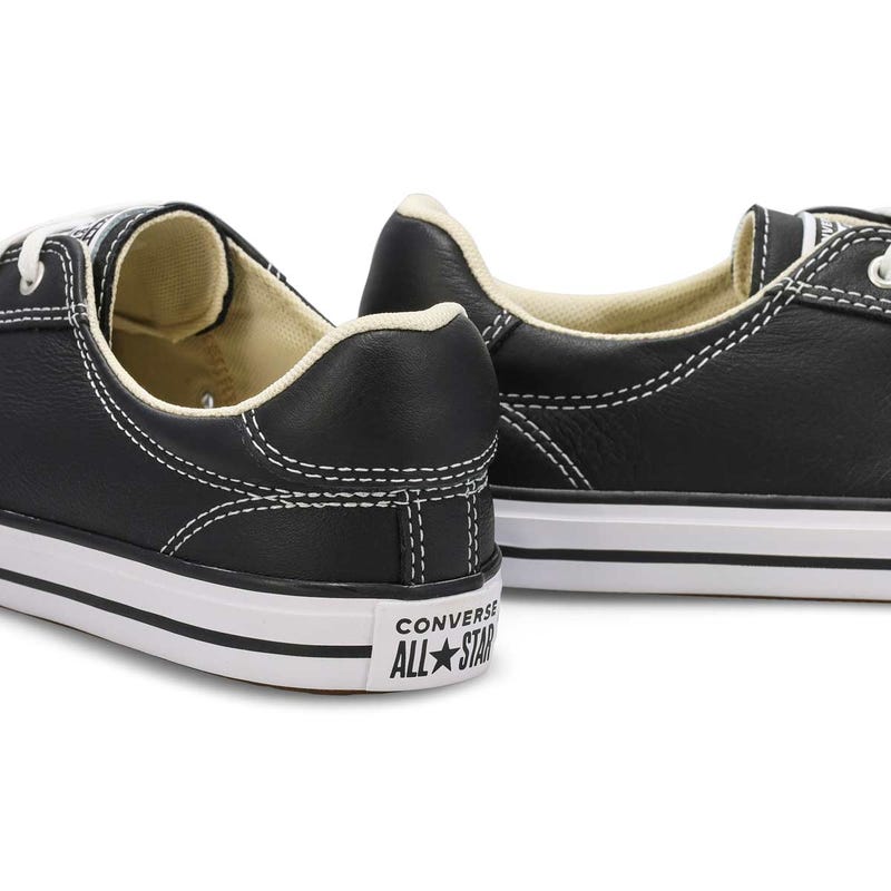 Baskets en cuir CHUCK TAYLOR ALL STAR DAINTY LUCKY LEATHER, noir/blanc/noir, femmes