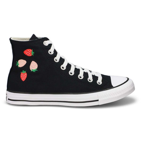 Baskets hautes CHUCK TAYLOR ALL STAR - STRAWBERRIES HI TOP, noir/rouge doux/vert, femmes