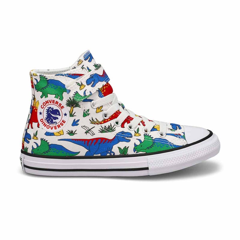 Kids' Chuck Taylor All Star 1V Dinocons Hi Top Sneaker - White/Blue/Red