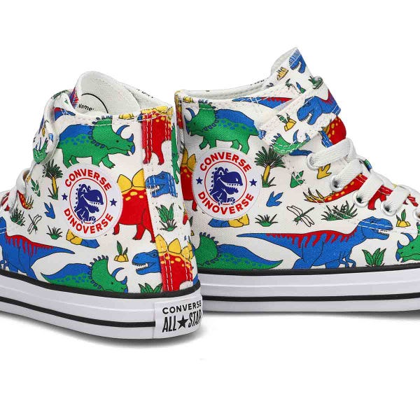 Kids' Chuck Taylor All Star 1V Dinocons Hi Top Sneaker - White/Blue/Red