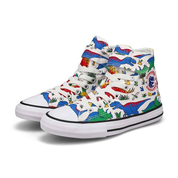 Kids' Chuck Taylor All Star 1V Dinocons Hi Top Sneaker - White/Blue/Red