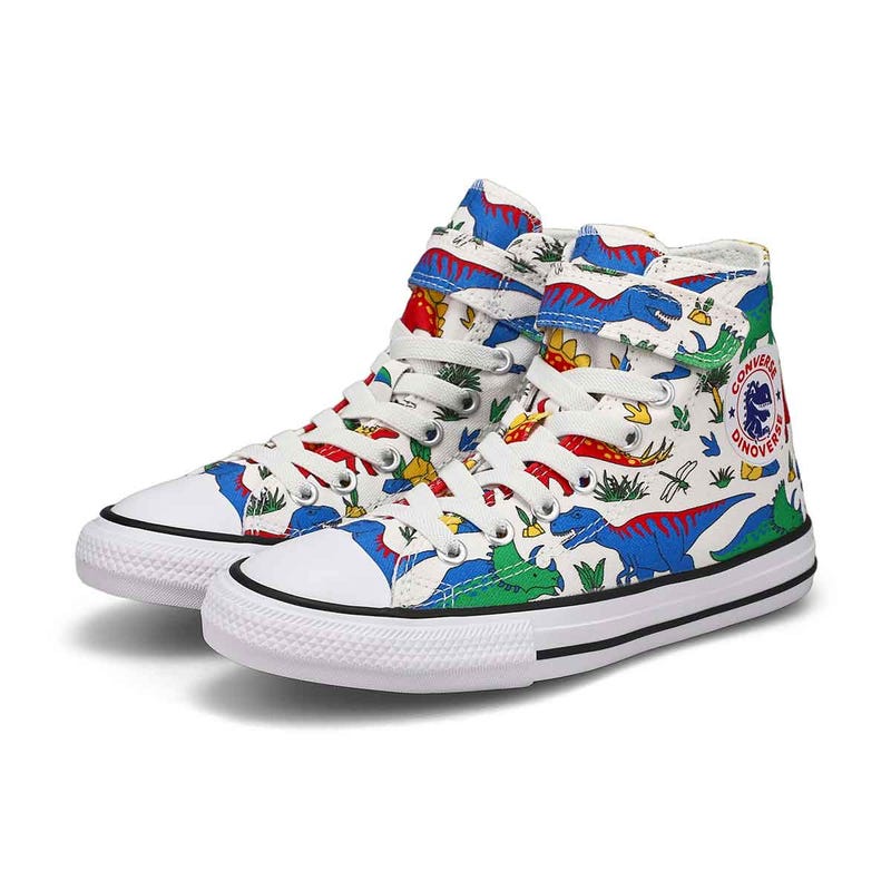 Kids' Chuck Taylor All Star 1V Dinocons Hi Top Sneaker - White/Blue/Red