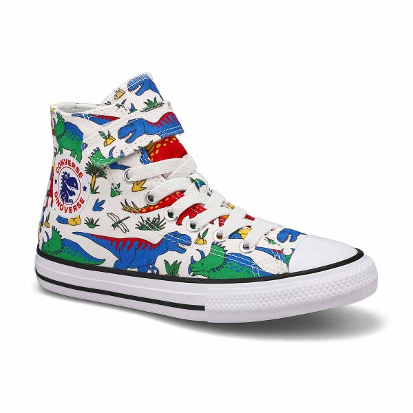 Kids' Chuck Taylor All Star 1V Dinocons Hi Top Sneaker - White/Blue/Red