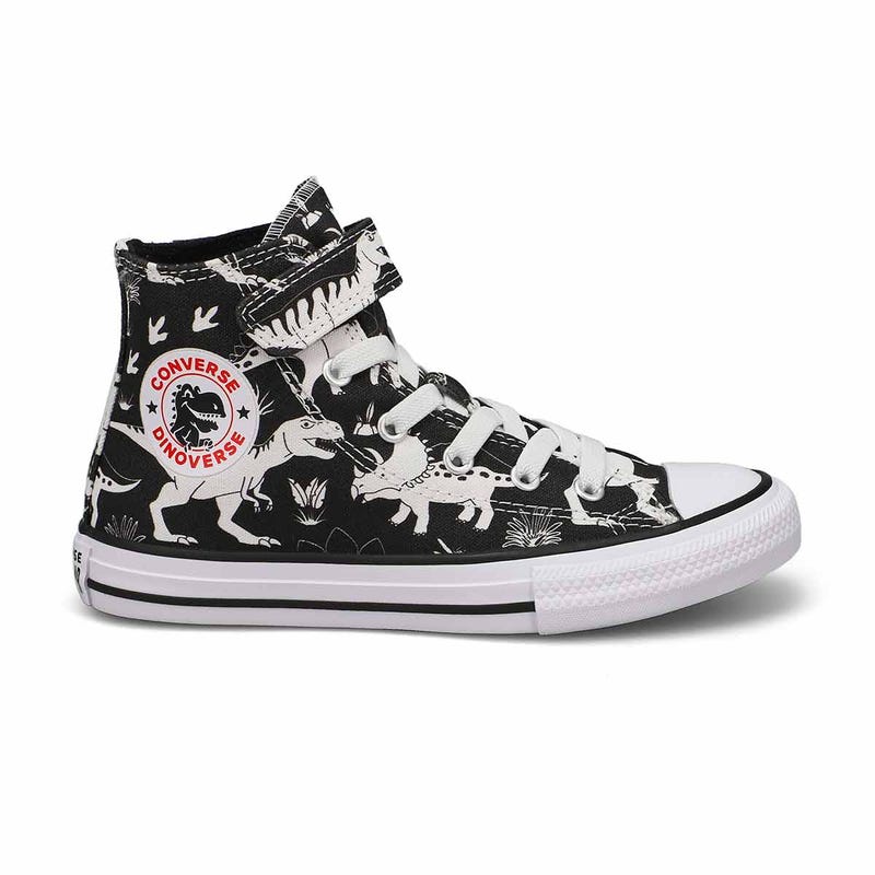 Kids' Chuck Taylor All Star 2V Dinocons Hi Top Sneaker - Black/White/Black