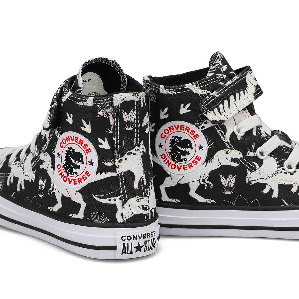 Baskets CHUCK TAYLOR ALL STAR 2V DINOCONS, noir/blanc/noir, enfants