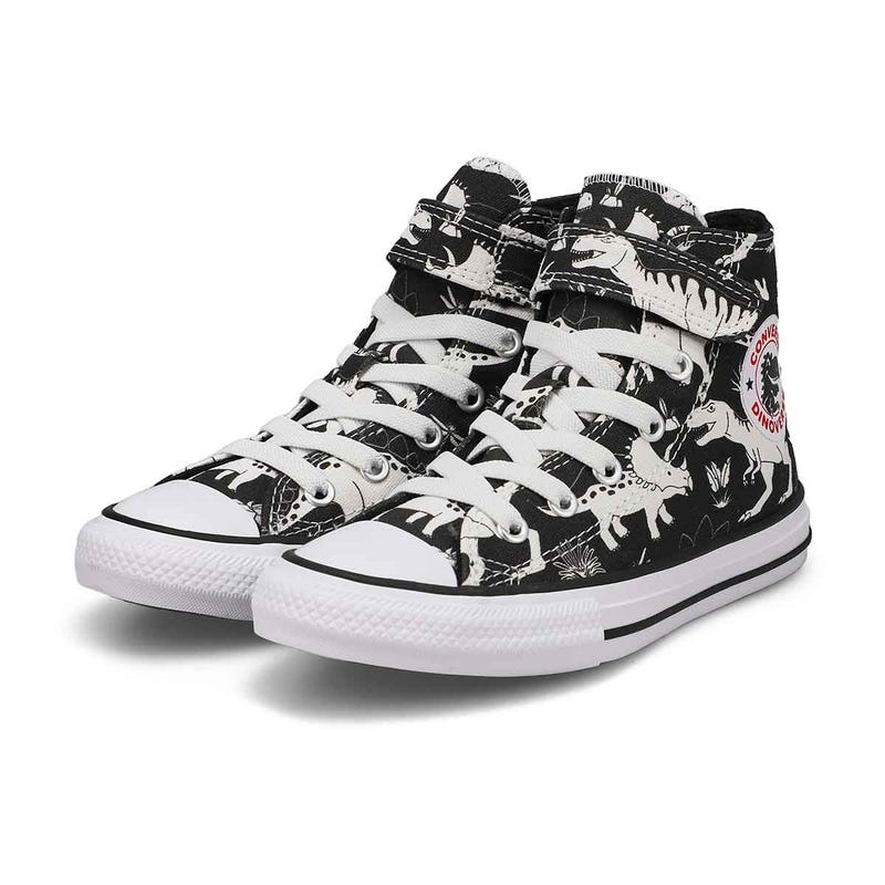 Kids' Chuck Taylor All Star 2V Dinocons Hi Top Sneaker - Black/White/Black