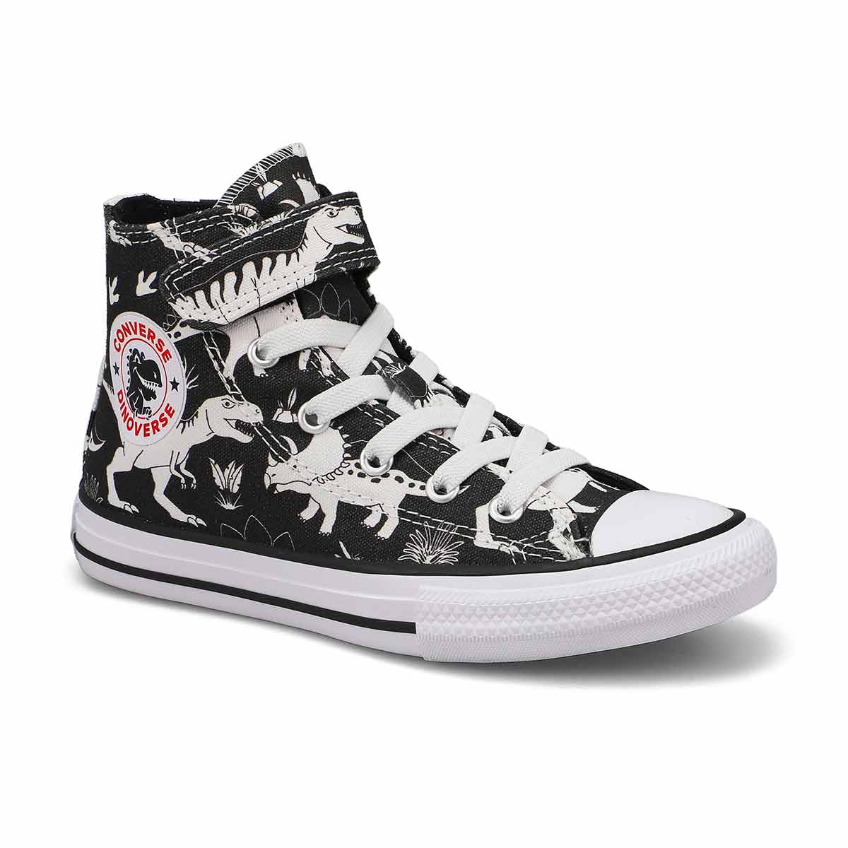 Baskets CHUCK TAYLOR ALL STAR 2V DINOCONS, noir/blanc/noir, enfants