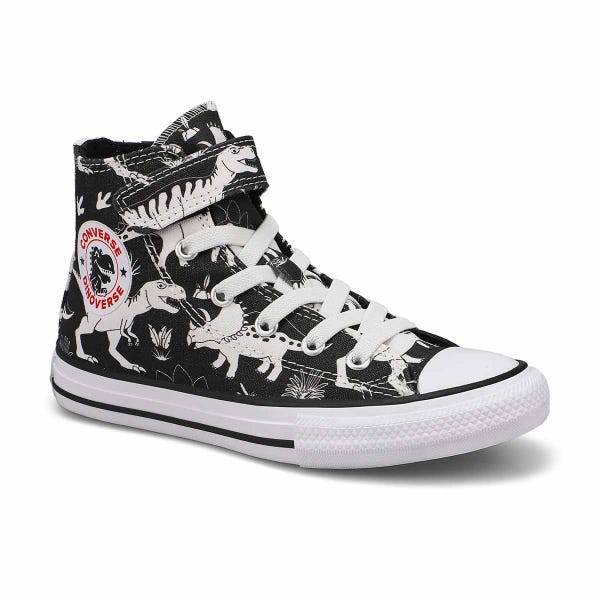 Kids' Chuck Taylor All Star 2V Dinocons Hi Top Sneaker - Black/White/Black