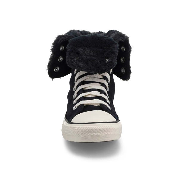 Women's Chuck Taylor All Star XHI Faux Fur Sneaker - Black