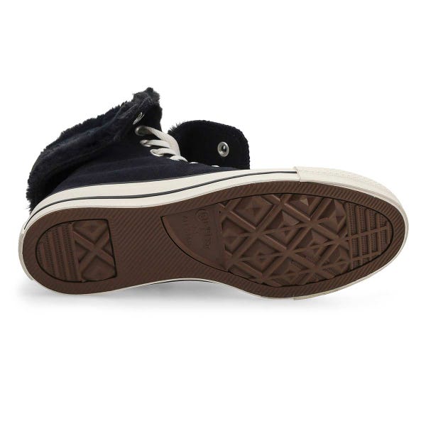 Women's Chuck Taylor All Star XHI Faux Fur Sneaker - Black