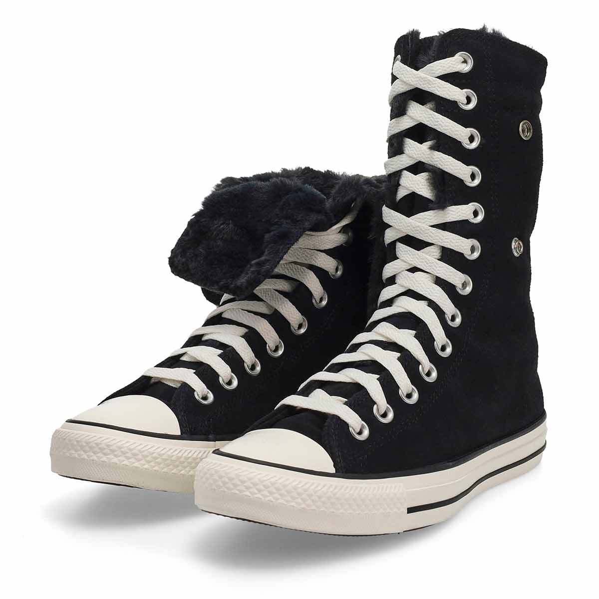 Baskets avec similifourrure CHUCK TAYLOR ALL STAR XHI FAUX FUR, noir, femmes
