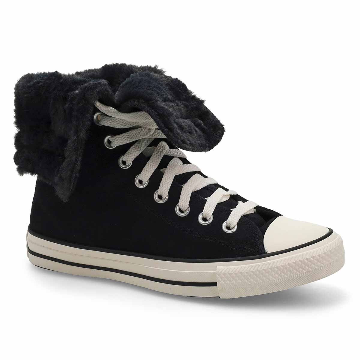 Baskets avec similifourrure CHUCK TAYLOR ALL STAR XHI FAUX FUR, noir, femmes