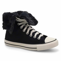 Baskets avec similifourrure CHUCK TAYLOR ALL STAR XHI FAUX FUR, noir, femmes
