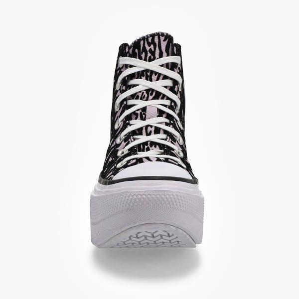 Women's  Chuck Taylor All Star Leopard Double Stack Hi Top Sneaker - Frozen Thistle