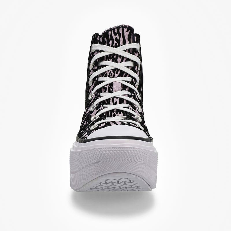 Women's  Chuck Taylor All Star Leopard Double Stack Hi Top Sneaker - Frozen Thistle