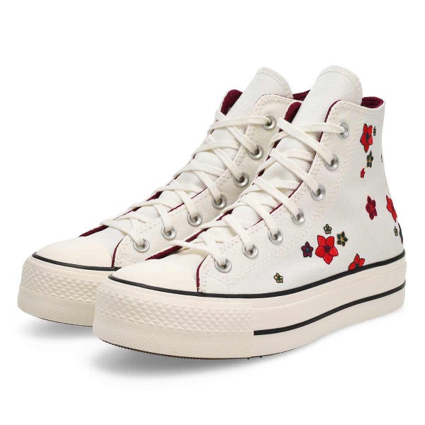 Women's Chuck Taylor All Star Lift Platform Flowers - Red/Frozen Acai