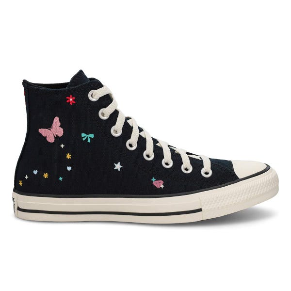 Women's  Chuck Taylor All Star Doodles Hi Top Sneaker - Black/Rose/ White