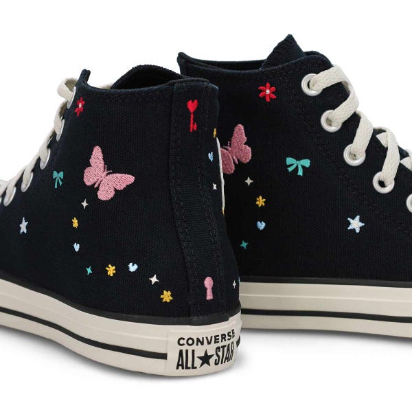 Women's  Chuck Taylor All Star Doodles Hi Top Sneaker - Black/Rose/ White