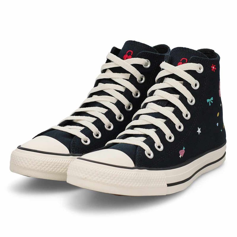 Women's  Chuck Taylor All Star Doodles Hi Top Sneaker - Black/Rose/ White
