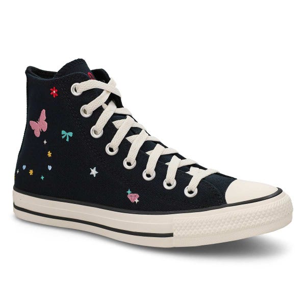 Women's  Chuck Taylor All Star Doodles Hi Top Sneaker - Black/Rose/ White