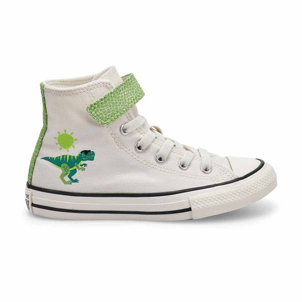 Baskets CTAS EASY ON DINOS, blanc vintage/vert/néon, enfants
