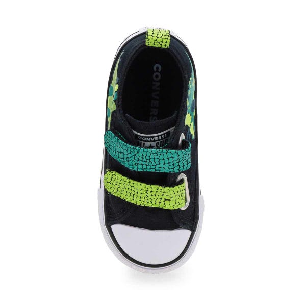 Baskets CHUCK TAYLOR ALL STAR DINOS, noir/blanc/mante néon, bébés
